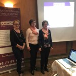 Conférence à Dijon, 14/03/2018, Mme Mosnier, Présidente Soroptimist, M.F. Festeau, déléguée Amadys Côte d'Or, P. Boilletot, Coordinatrice Scientifique