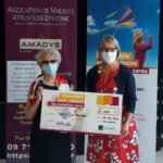 Don de 2000€ de Groupama Bretagne à A. Salou et D. Picco, pour AMADYS, le 18 septembre 2020