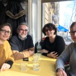 Visite de la neuropédiatrie à Rothschild et du Dr Dorison le 23 février 2018 : Dr Dorison, M. Lévêque, A.M. Lucas, E. Ponseel