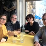 Visite de la neuropédiatrie à Rothschild et du Dr Dorison le 23 février 2018 : Dr Dorison, M. Lévêque, A.M. Lucas, E. Ponseel