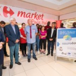 24/09/2018 - remise du chèque Neurodon 2018 à la FRC par Carrefour - Paris - avec E. Bassi au milieu, délégué général AMADYS
